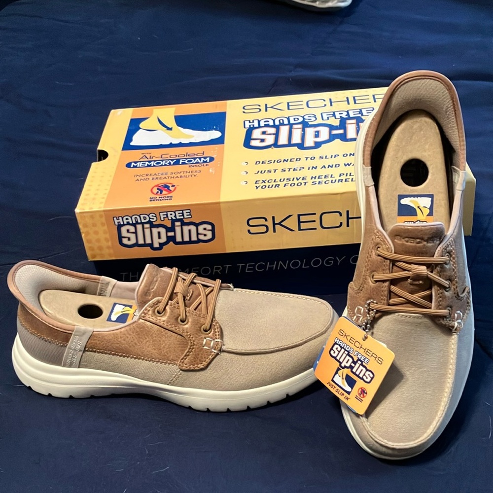 Skechers Tan Loafers Slip-On Casual Shoes